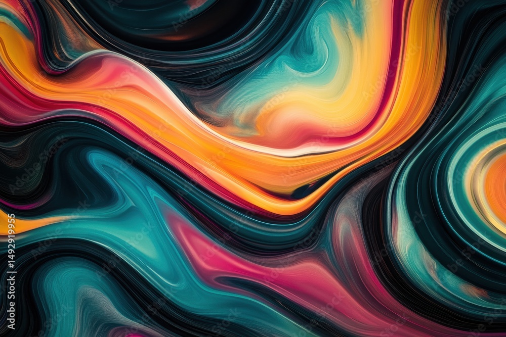 Poster colorful abstract background with dynamic swirling patterns creating an energetic visual experience,