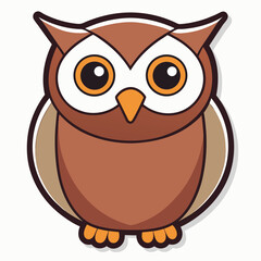 owl, bird, animal, cartoon, vector, illustration, cute, nature, icon, wise, art, drawing, design, eyes, character, wildlife, feather, wild, symbol, brown, fun, beak, halloween, wing, tree