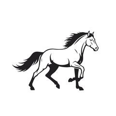 Obraz premium Equine-themed vector icons in black and brown.