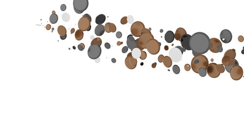 Multicolored paper confetti on transparent background. Realistic confetti flying. Colorful scattered items to holiday decorations.