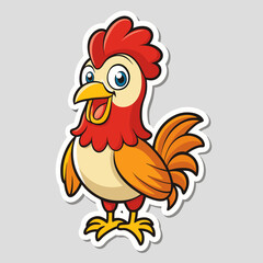 rooster isolated on white background