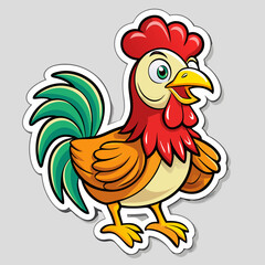 hen and rooster