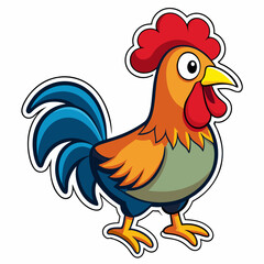 rooster isolated on white background