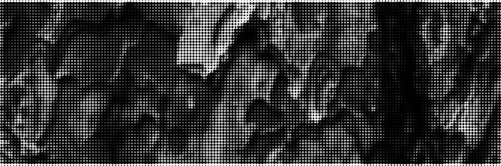 Textured overlay created wood bark halftone grange banner. Rough vector background, rewilding design.