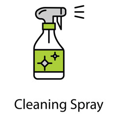 Cleaning Spray Vector Icon for Sanitation Purposes