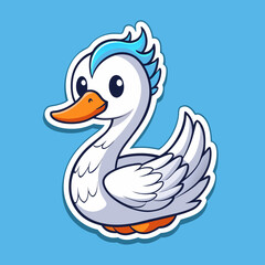 duck on a white background