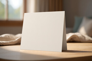 Blank Card Mockup Tabletop Design