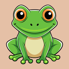 green frog cartoon