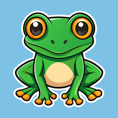 green frog cartoon