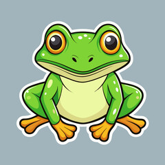 frog on white background