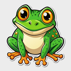 frog, cartoon, animal, green, vector, toad, amphibian, illustration, cute, funny, nature, isolated, wildlife, art, character, dinosaur, drawing, comic, smile, happy, sitting, dragon, fun, eye, white