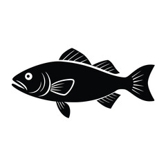 fishmonger element isolated cod on white background 