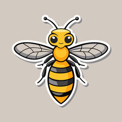 bee on white background