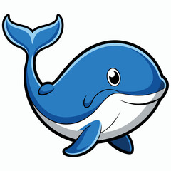 Fototapeta premium funny cartoon shark