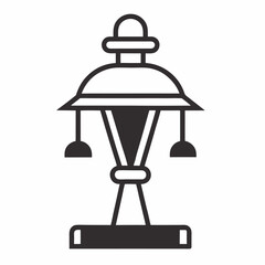 Cute Lamp Vector Illustration Cartoon Clipart amp Line Art Design 