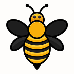Bee Logo Design with Simple Concept Vector Illustration Design Modern