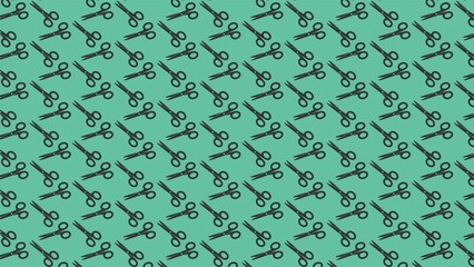 Seamless vector pattern scissor design