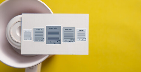 Electronic signature. Document management. Signing business contract