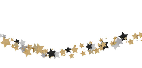 XMAS Stars - Festive christmas card. Isolated illustration white background. -