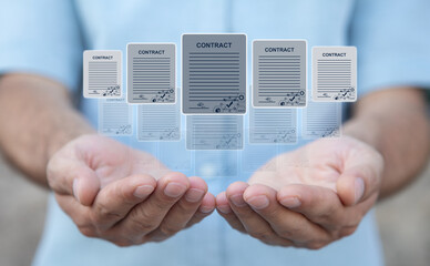 Electronic signature. Document management. Signing business contract
