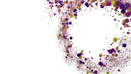 Confetti, paper triangle on the floor, fancy, colorful, celebration party