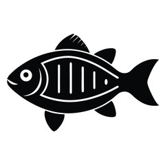 fishmonger element isolated grilled fish on white background 