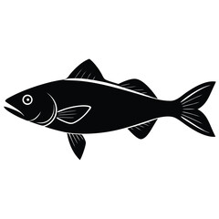 fishmonger element isolated haddock on white background 