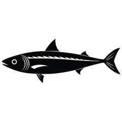 fishmonger element isolated mackerel on white background 