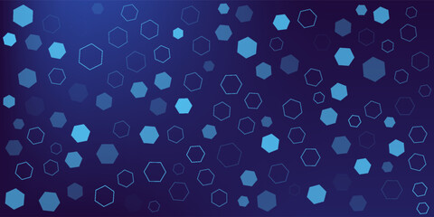 Abstract Digital Blue Hexagons Business or Science Background. Medical Research or Tech Innovation Online Webinar Presentation Event. Conference or Forum Vector Illustration Backdrop.