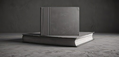 Realistic blank book cover, textured background,  illustration,  paper