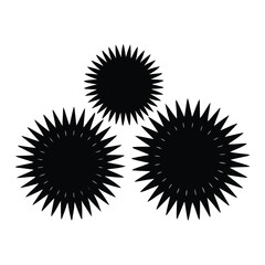 fishmonger element isolated sea urchins on white background 