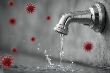 Water flowing tap viruses sanitation crisis health