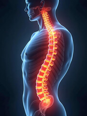 Spinal column herniated disc illustration new adisition.