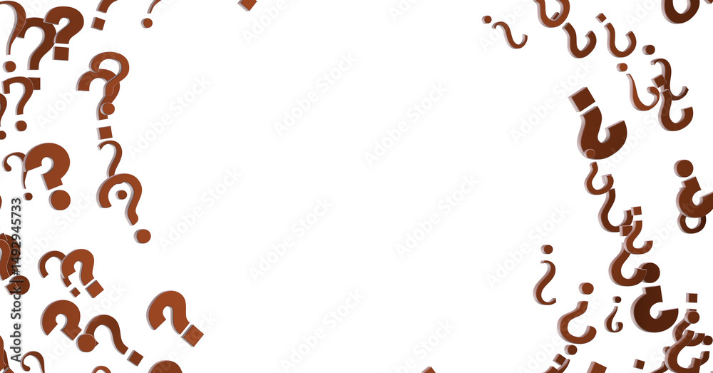 Poster colored question marks background concept