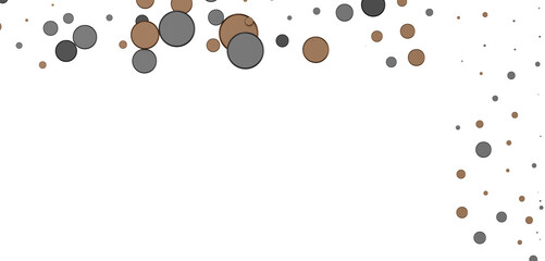  Colorful assorted confetti with serpentine on white