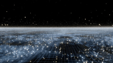 A field of floating number clusters simulating dark matter measurements