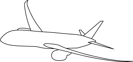 Simple line art plane