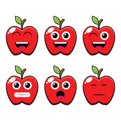Apple Emoticon Illustration
