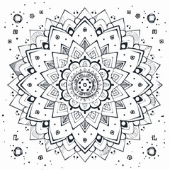 abstract floral mandala