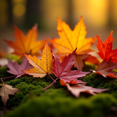 Obraz premium autumn, leaf, fall, maple, leaves, nature, red, yellow, season, orange, tree, isolated, color, foliage, white, plant, brown, gold, seasonal, bright, colorful, beautiful, forest, green, texture
