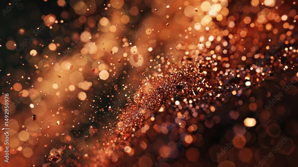 Poster abstract of vibrant gold particle scatter around create seamless pattern with beautiful color backgr