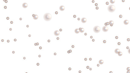 Beautiful image of white pearls floating on a white background. Perfect for elegant designs.