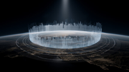 Satellite data cloud visualization of signal power, latency, and distribution