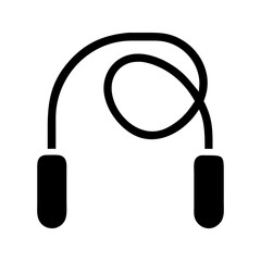 Jump rope exercise tool icon. Rope for jumping enhancing cardio fitness.