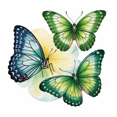 Obraz premium Colorful Butterfly Illustration Set