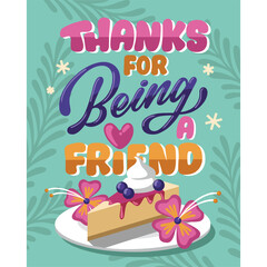 Thank You For Being A Friend Card Design