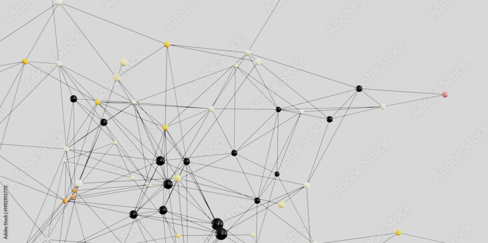 Aufkleber Modern network technology background.  Abstract connection concept. Digital data visualization.