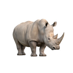 rhino isolated on white background