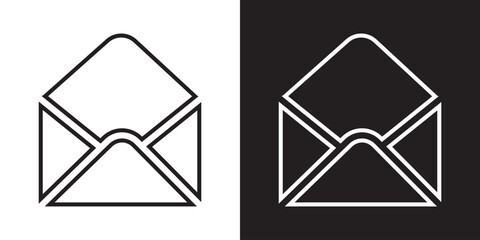 Mail icon, envelope, message icon. Vector illustration. EPS 10/AI