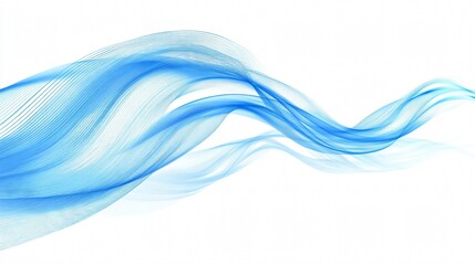 Serene Blue Air Currents: Tranquil Abstract Light Breeze for Professional Designs
